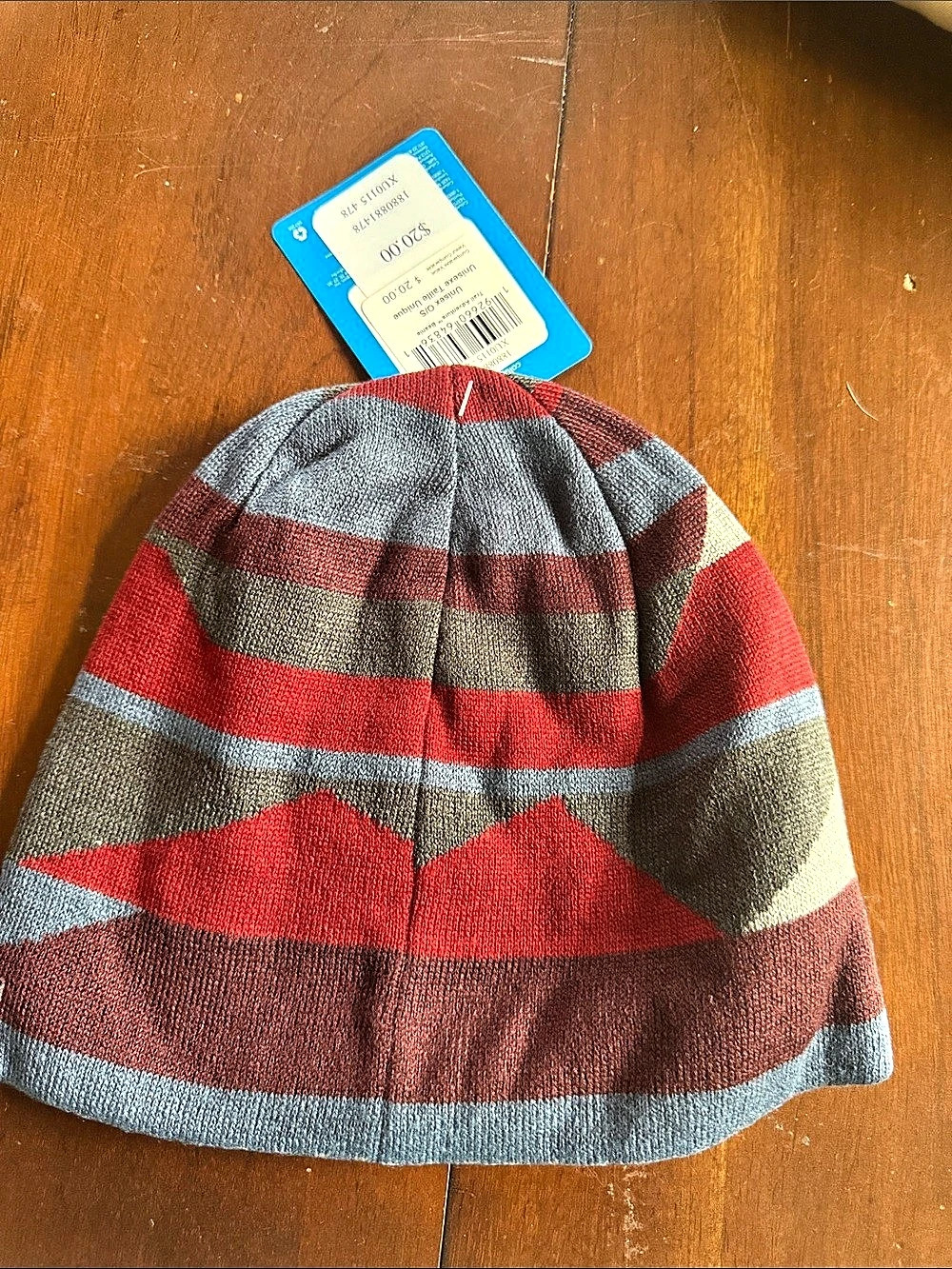 Columbia Trail Adventure Beanie Color Block Red & Gray